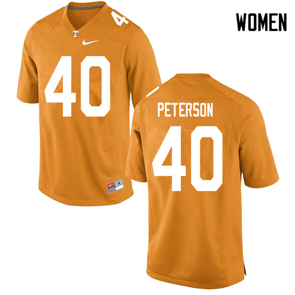 Women #40 JJ Peterson Tennessee Volunteers College Football Jerseys Sale-Orange - Click Image to Close